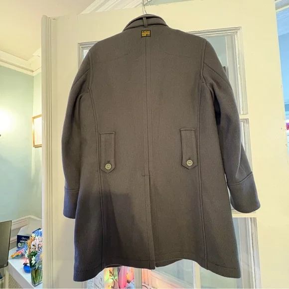 G-Star RAW Military Style Trench Coat Grey Men’s Size Medium - Picture 6 of 8